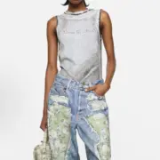 【618新品】Acne Studios 26SS 假兩件 水洗水墨視覺無袖背心內搭短袖：圖片 2
