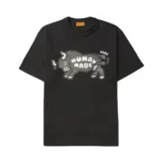 【預售】Human Made 26SS 日本神戶開業限定 公牛動物j印花 竹節棉 短袖T恤 黑/白：圖片 2