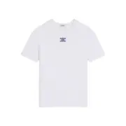 【預售】【女款】CELIN 26SS 凱旋門經典刺繡 logo 素色 短袖T恤 深藍/白色：圖片 3