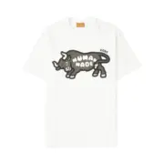 【預售】Human Made 26SS 日本神戶開業限定 公牛動物j印花 竹節棉 短袖T恤 黑/白：圖片 3