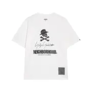 NEIGHBORHOOD x Yohji 23SS 聯名 山本耀司 NBHD 簽名標語骷髏 短袖T恤：圖片 3