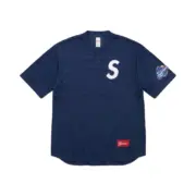 【預售】Sup SS25 WEEK1 S logo Baseball Henley 亨利領網眼刺繡logo球衣棒球服短袖T恤 四色：圖片 3