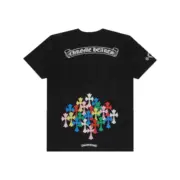 【預售】Chrome Hearts 25SS 胸口小字 後背彩色十字架 短袖T恤 CH克羅心 黑色/白色：圖片 3
