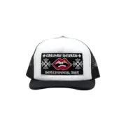 【618新品】Chrome Hearts 26SS 梵文字母紅唇刺繡 CH 克羅心 卡車帽鴨舌帽棒球帽 二色：圖片 3