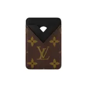 【618新品】1V Monogram 壓紋經典老花logo字母 磁吸 拼接牛皮 卡套卡夾卡包 三色：圖片 3