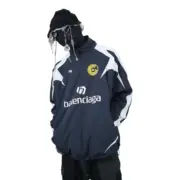 巴黎 BLC 24SS Soccer Zip Up Jacket 10號拼接足球 衝鋒衣風衣外套夾克 防風防曬：圖片 3