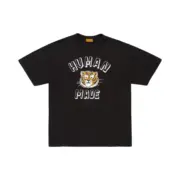 【預售】Human Made 25ss  胸前老虎字母印花 竹節棉 圓筒短袖T恤 黑/白：圖片 2