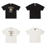 【預售】Human Made 25ss  胸前老虎字母印花 竹節棉 圓筒短袖T恤 黑/白