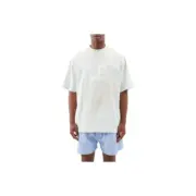 【現貨】巴黎 BLC 23SS 雙B 比特幣 泥染水洗作舊破壞 短袖 T恤：圖片 4