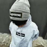 SUP 23FW Boxlogo Hoodie 經典bogo 灰色迷彩 帽T帽踢連帽衛衣 nigo同款：圖片 3