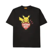 【預售】Human Made x POKEMON MADE 25ss 聯名 皮卡丘印花 寶可夢 圓筒短袖T恤 黑/白：圖片 5