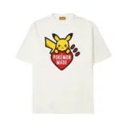 【預售】Human Made x POKEMON MADE 25ss 聯名 皮卡丘印花 寶可夢 圓筒短袖T恤 黑/白：圖片 6