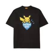 【預售】Human Made x POKEMON MADE 25ss 聯名 皮卡丘印花 寶可夢 圓筒短袖T恤 黑/白：圖片 7