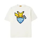 【預售】Human Made x POKEMON MADE 25ss 聯名 皮卡丘印花 寶可夢 圓筒短袖T恤 黑/白：圖片 8