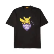 【預售】Human Made x POKEMON MADE 25ss 聯名 皮卡丘印花 寶可夢 圓筒短袖T恤 黑/白：圖片 9