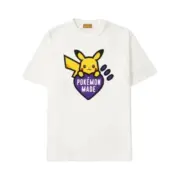 【預售】Human Made x POKEMON MADE 25ss 聯名 皮卡丘印花 寶可夢 圓筒短袖T恤 黑/白：圖片 10