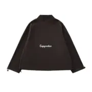 【預售】【雙11福利】M1U M1U 25SS 繆繆 字母Logo刺繡 搖粒絨 立領夾克外套 深棕：圖片 5