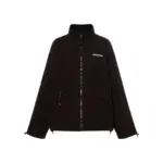 【預售】【雙11福利】M1U M1U 25SS 繆繆 字母Logo刺繡 搖粒絨 立領夾克外套 深棕