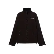 【預售】【雙11福利】M1U M1U 25SS 繆繆 字母Logo刺繡 搖粒絨 立領夾克外套 深棕