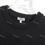 LOWE 23SS 素色口袋刺繡 圓領毛衣衛衣大學T長袖 針織：圖片 16