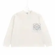 LOWE 23SS 素色口袋刺繡 圓領毛衣衛衣大學T長袖 針織：圖片 23