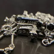 【現貨】Chrome Hearts 雙十字架 經典款 藏銀 滿鑽 莫桑鑽項鍊吊墜 CH克羅心 空哈：圖片 5