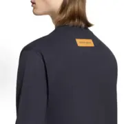 【現貨】1V 26SS 滑雪系列 壓紋浮雕 經典字母logo 重磅簡約素色 長袖T恤圓領衛衣 黑色：圖片 3