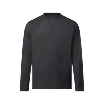 【現貨】1V 26SS 滑雪系列 壓紋浮雕 經典字母logo 重磅簡約素色 長袖T恤圓領衛衣 黑色