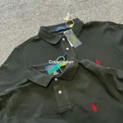 【現貨】【福利回饋免運】Ra1ph Lauren Polo 經典小馬刺繡 簡約素色 Polo衫短袖T恤 黑色：圖片 5