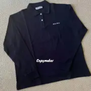 【現貨】M1U M1U 24FW 繆繆 刺繡字母logo 經典款 素色簡約 Polo衫長袖T恤 藏青色：圖片 7