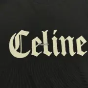 【現貨】【全套包裝】CELIN 24FW 哥德字母 刺繡logo 素色 短袖T恤：圖片 8
