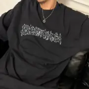 巴黎 BLC 24SS 龍年限定 New Year新年系列 火焰字母做舊水洗 短袖T恤：圖片 8