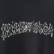 巴黎 BLC 24SS 龍年限定 New Year新年系列 火焰字母做舊水洗 短袖T恤：圖片 15