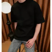 BV家 24SS 經典三角標 拼接素色簡約 重磅高克重 短袖T恤：圖片 7