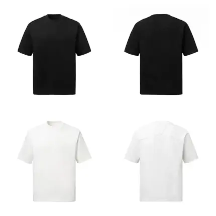 BV家 24SS 經典三角標 拼接素色簡約 重磅高克重 短袖T恤