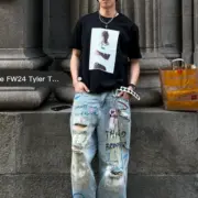 【預售】Sup 24FW Tyler The Creator Tee 人物肖像印花照片 短袖T恤 黑/白：圖片 6