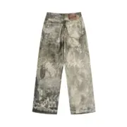 【現貨】Acne Studios 23FW dirty 泥染廢土風 噴墨仿舊3D印花 牛仔褲工裝褲 1981M 冷灰：圖片 8