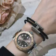 【預售】【原廠皮】H家 艾瑪 HH 手鏈手環手繩 牛皮 經典款 黑色：圖片 4