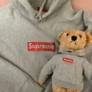SUP x Steiff 18Fw Boxlogo 泰迪熊玩偶毛絨公仔 帽T熊：圖片 6