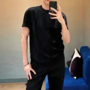 【預售】1V 24FW 黑魂 提花大logo 簡約素色 短袖 T恤 毛衣短袖針織：圖片 4