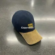 【現貨】M1U M1U 25SS 繆繆 刺繡logo 燈芯絨 撞色拼接 鴨舌帽棒球帽老帽帽子：圖片 4