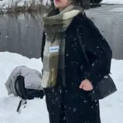 【現貨】Acne Studios 23FW 經典款 格紋拼色 羊毛混紡 圍巾 披肩 二色：圖片 7