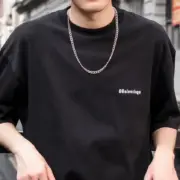 【現貨】巴黎 BLC 21SS 素色 雙B刺繡 logo字母 BB 短袖T恤 黑色：圖片 3