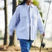 Carhartt WIP x INVINCIBLE 23SS 卡哈特 聯名 條紋復古口袋 襯衫薄夾克 藍色：圖片 11