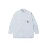 Carhartt WIP x INVINCIBLE 23SS 卡哈特 聯名 條紋復古口袋 襯衫薄夾克 藍色：圖片 2
