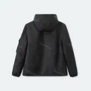 PRA 23FW Re-Nylon 再生尼龍 三角標鎖扣口袋 連帽棉服夾克外套：圖片 5