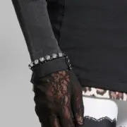 【現貨】【福利回饋】 巴黎 BLC 24FW Malibu 銀色刻印串珠手鍊手環 刻字拼色 黃銅：圖片 2