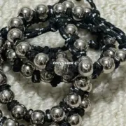 【現貨】【福利回饋】 巴黎 BLC 24FW Malibu 銀色刻印串珠手鍊手環 刻字拼色 黃銅：圖片 5