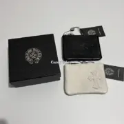 【現貨】【福利回饋】Chrome Hearts 十字架寶劍匕首 頭層牛皮零錢包小包 黑色/白色 克羅心：圖片 3