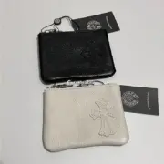 【現貨】【福利回饋】Chrome Hearts 十字架寶劍匕首 頭層牛皮零錢包小包 黑色/白色 克羅心：圖片 4
